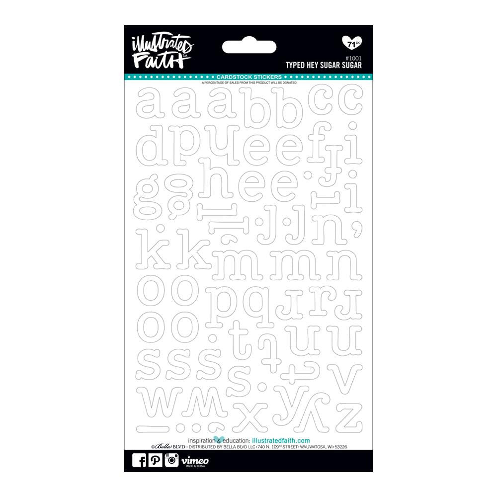 Illustrated Faith Hey Sugar Sugar Letter Stickers