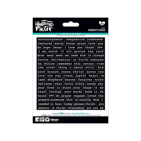 Illustrated Faith Wordfetti Black