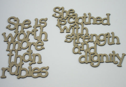 Proverbs 31 Woman Chipboard Large
