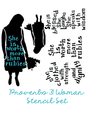 Proverbs 31 Woman Stencil Set