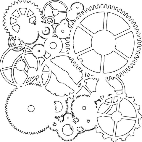 Mini Gears Stencil