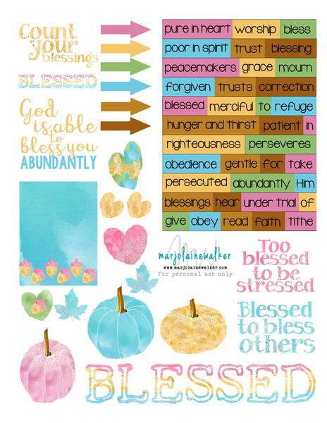 Blessed Bible Journaling Printable