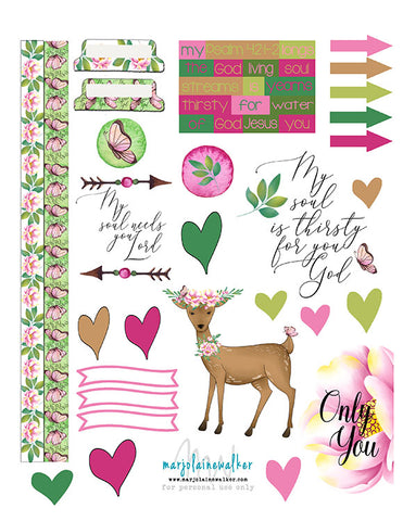 As the Deer Bible Journaling Printable