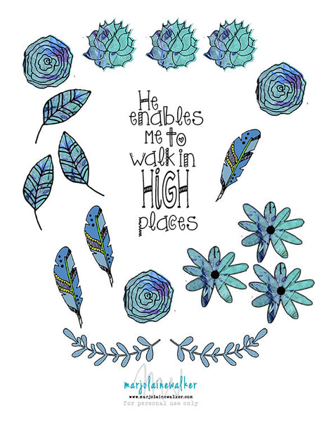 Surefooted Like a Deer Bible Journaling Printable