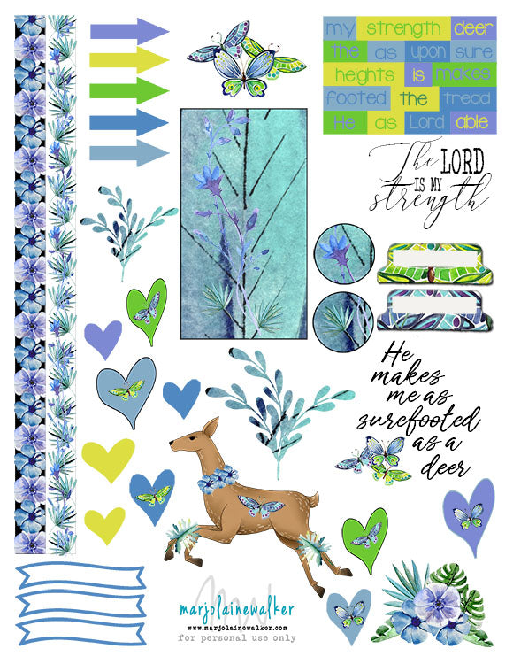 Surefooted Like a Deer Bible Journaling Printable