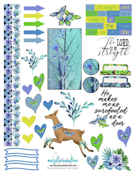 Surefooted Like a Deer Bible Journaling Printable