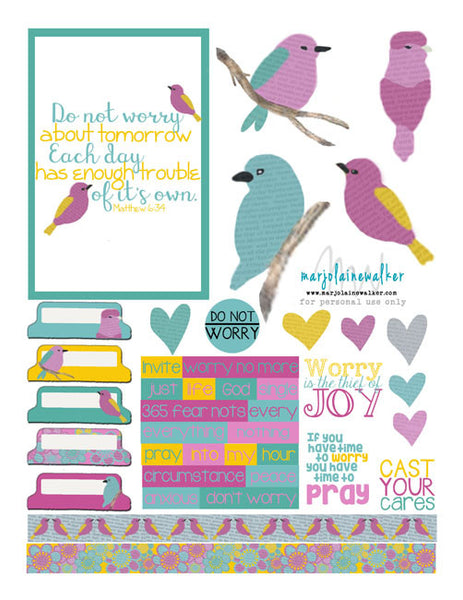 Don't Worry Bible Journaling Printable