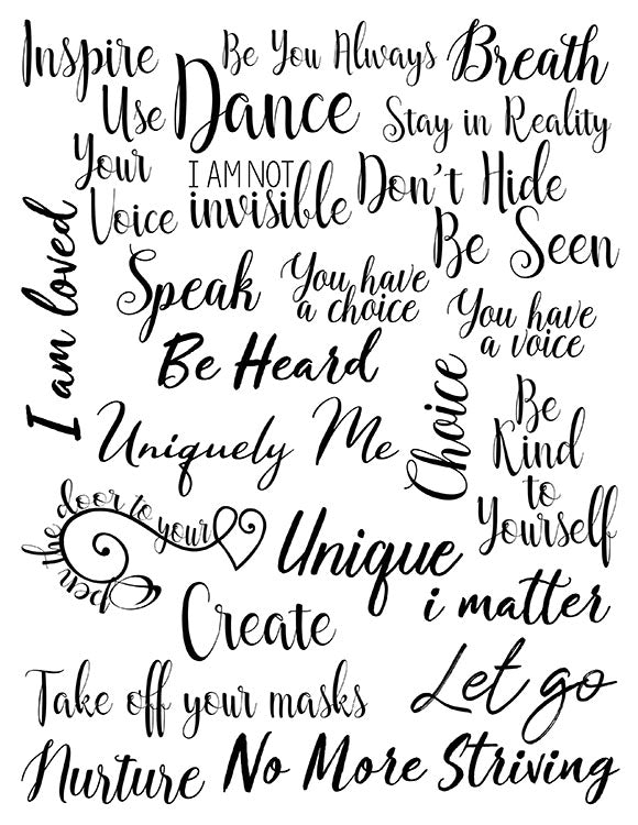 Words Sticker Sheets