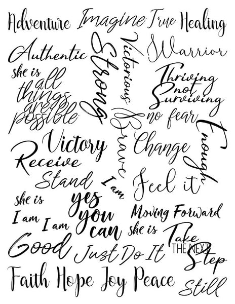 Words Sticker Sheets