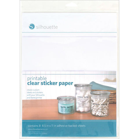 Silhouette Printable  Clear Sticker Paper